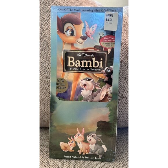 Walt Disney’s Bambi 2 Disc Special Edition New Digital Restoration Rare Long Box - Picture 1 of 2